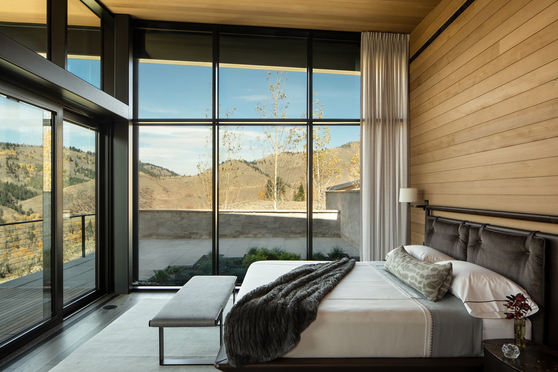 Nida Risto Interior Design in Jackson Hole designed a rustic elegance in the River Bend Project in Snake River Sporting Club in Jackson Wyoming.