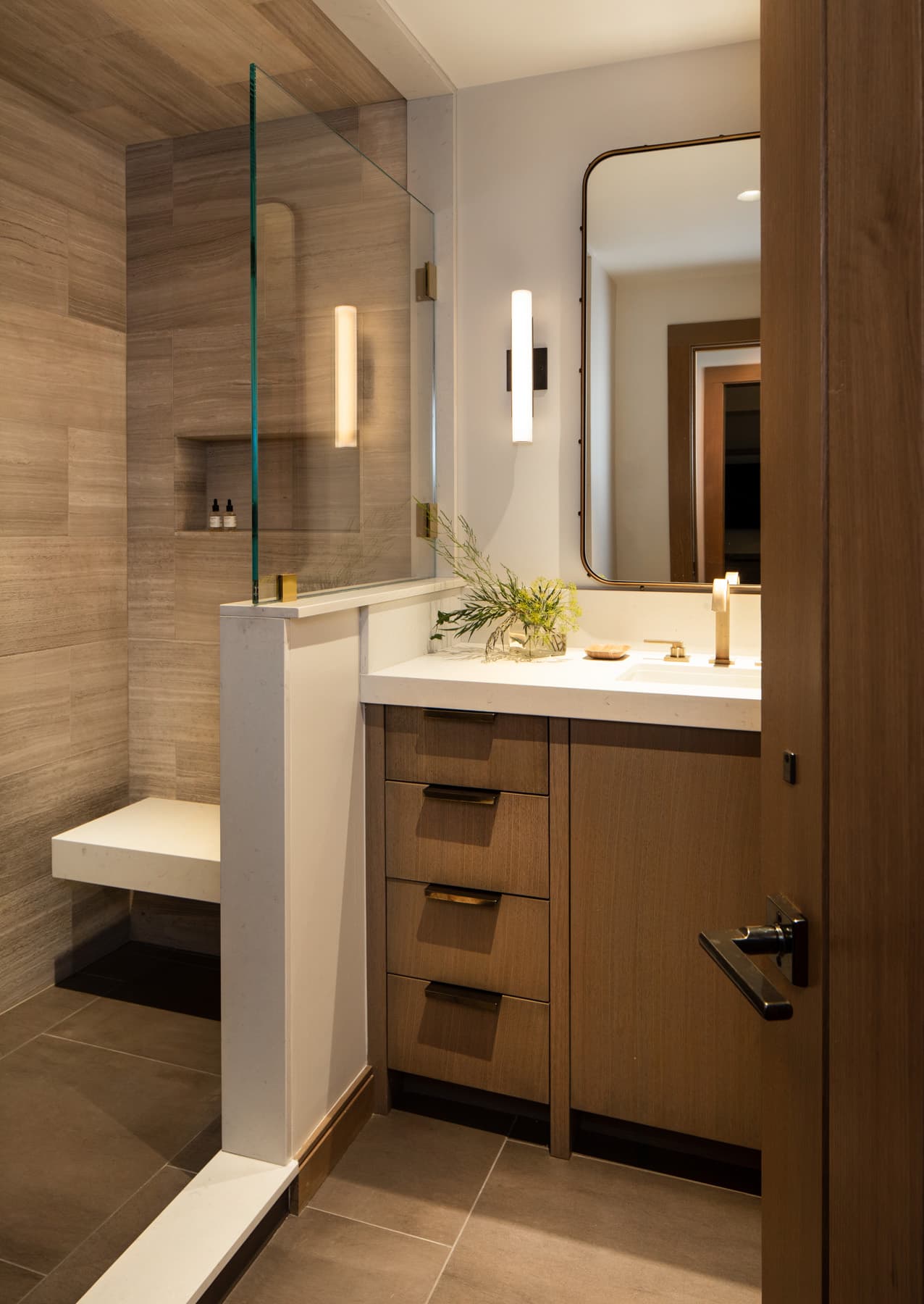 Nida Risto Interior Design in Jackson Hole designed a rustic elegance in the Slopeside Modern Project at Teton Village in Wilson, Wyoming.